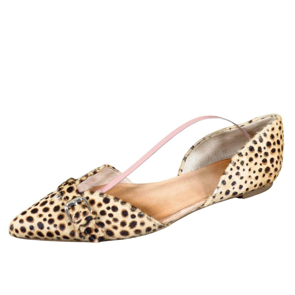 Dr. Scholl's Tivoli Women Flat Size 7 Casual Animal Print Calf Hair Leopard